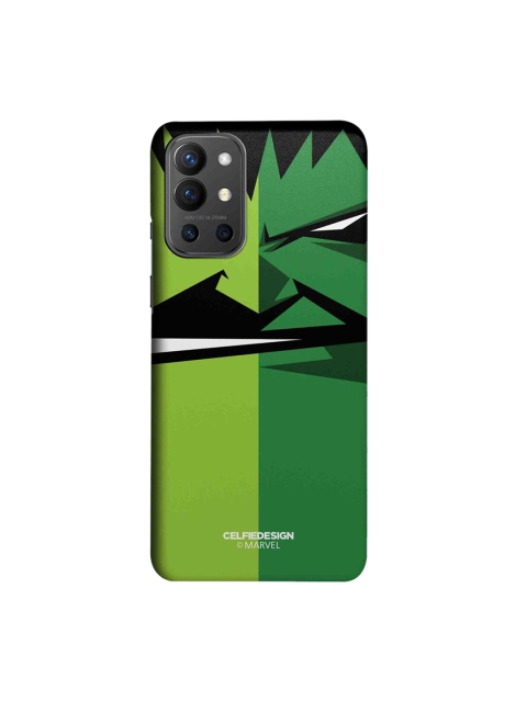 

CelfieDesign Black & Green Face Focus Hulk OnePlus 9R Slim Back Case
