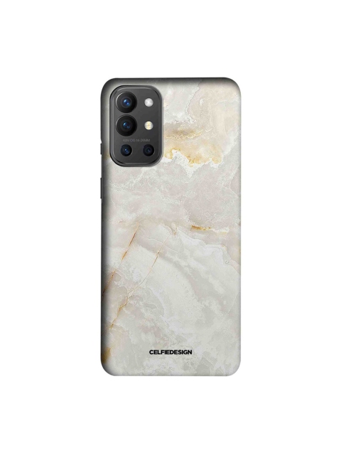 

CelfieDesign Cream & Gold Toned Marble Creama Marfil -OnePlus 9R Slim Back Case