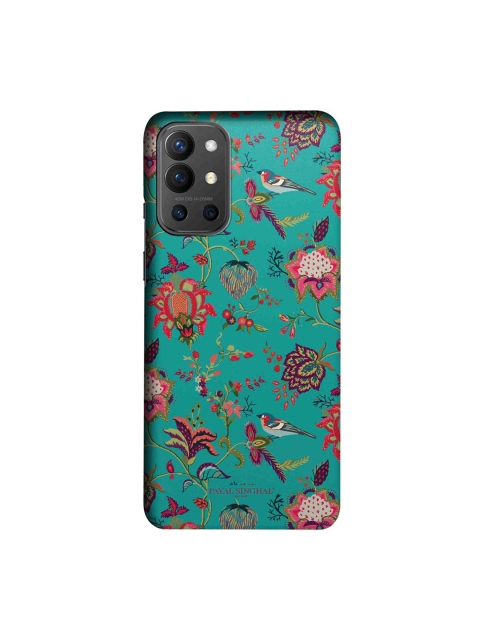 

CelfieDesign Teal Blue & Pink Payal Singhal Chidiya Plastic OnePlus 9R Slim Back Case