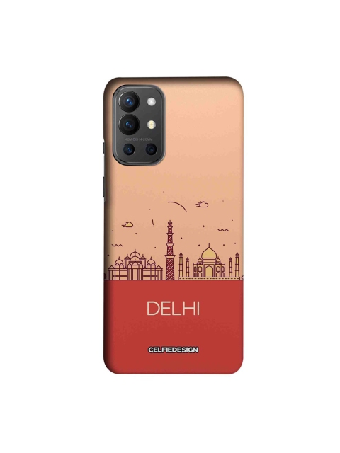 

CelfieDesign Peach-Coloured & Red Delhi skyline OnePlus 9R Back Case