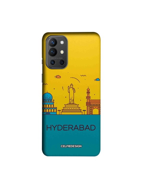 

CelfieDesign Yellow & Blue Printed Plastic OnePlus 9R Slim Back Case