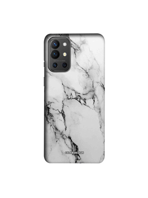 

CelfieDesign White Marble White Luna Printed OnePlus 9R Slim Back Case