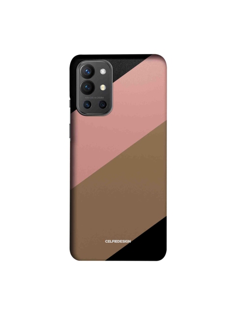 

CelfieDesign Brown & Pink Slanted Printed OnePlus 9R Slim Back Case