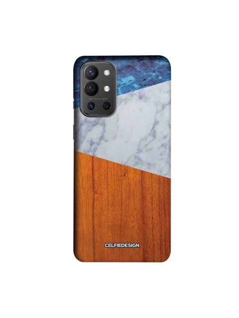 

CelfieDesign Multi-Coloured Marble Wood OnePlus 9R Slim Back Case