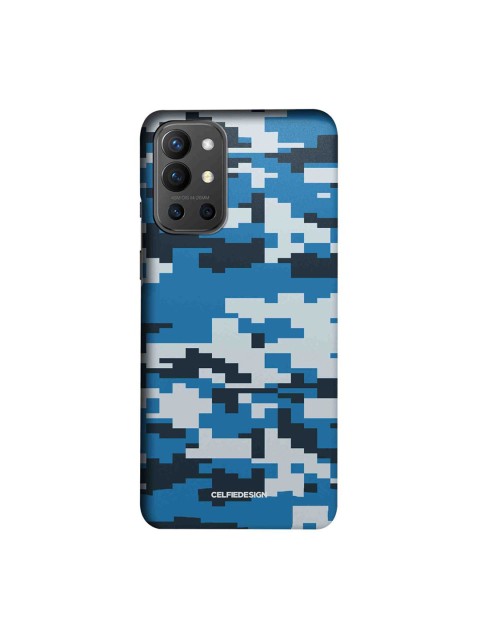 

CelfieDesign Blue & White Camo Pixel Cerulean OnePlus 9R Slim Back Case