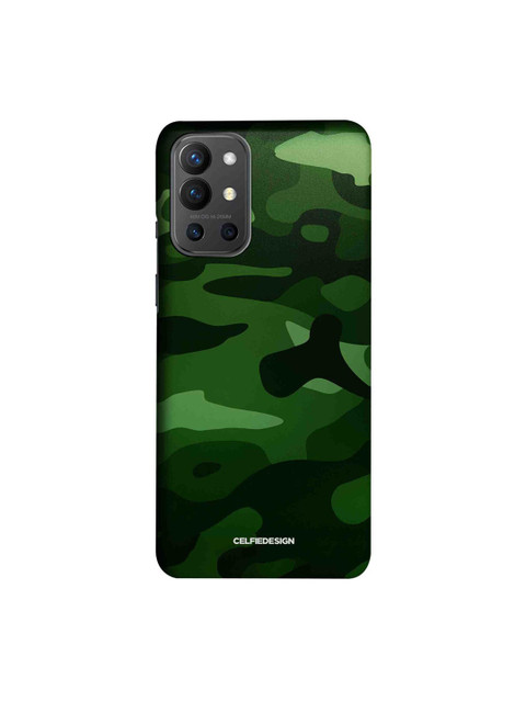

CelfieDesign Green & Black Printed Plastic OnePlus 9R Slim Back Case