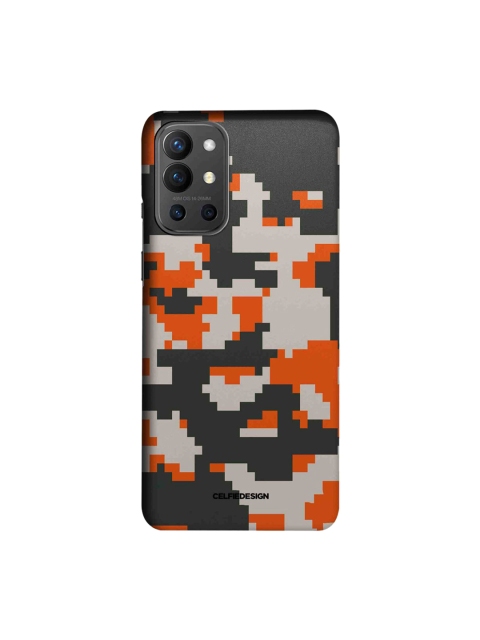 

CelfieDesign Grey & Orange Camouflage Pixel Flame OnePlus 9R Slim Back Case