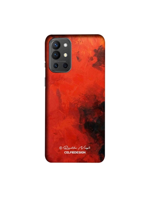 

CelfieDesign Red & Black Printed OnePlus 9R Slim Back Case