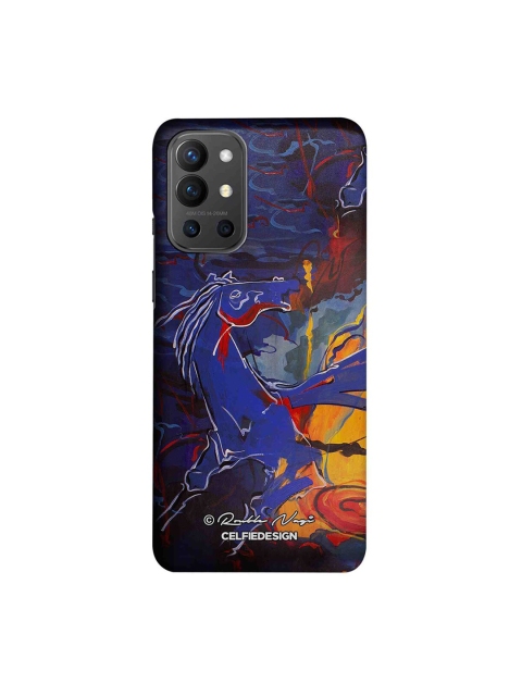 

CelfieDesign Blue & Black Printed OnePlus 9RBack Case