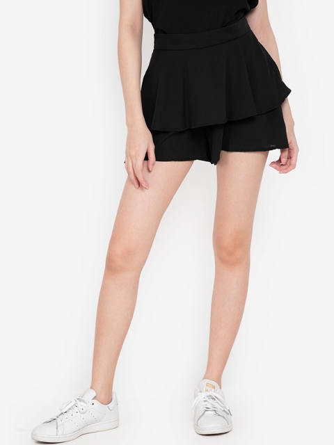

ZALORA BASICS Women Black High-Rise Shorts