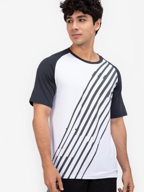 

ZALORA ACTIVE Men Grey Melange Abstract Printed T-shirt