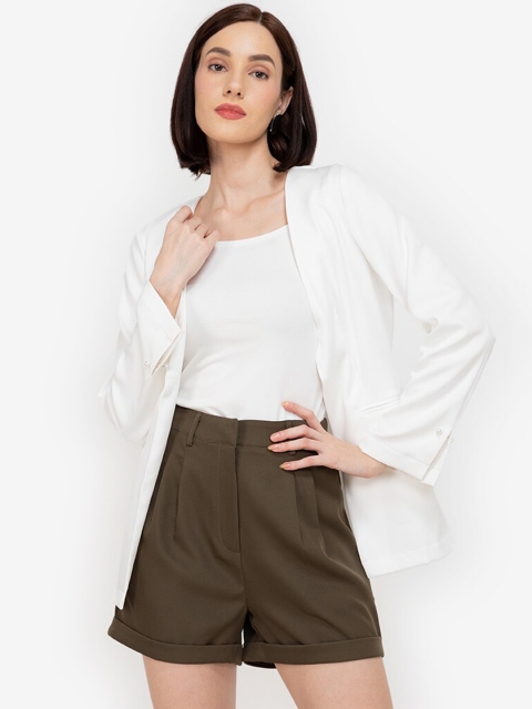 

ZALORA BASICS Women White Open Front Jacket