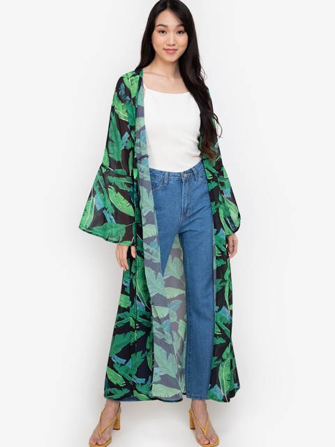 

ZALORA BASICS Women Multicoloured Floral Open Front Jacket, Multi