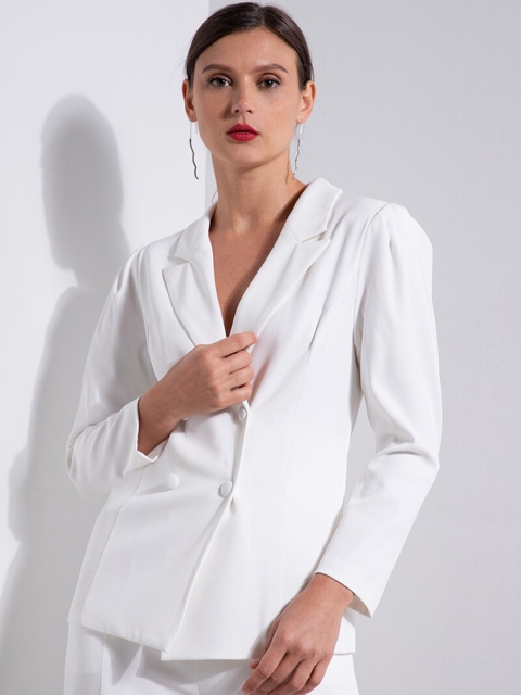 

ZALORA BASICS Women White Tailored Jacket