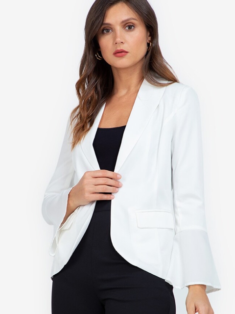 

ZALORA BASICS Women White Tailored Jacket