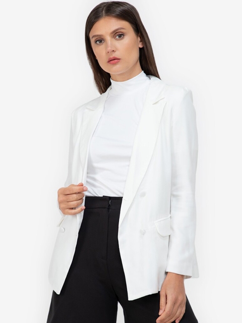 

ZALORA BASICS Women White Tailored Jacket