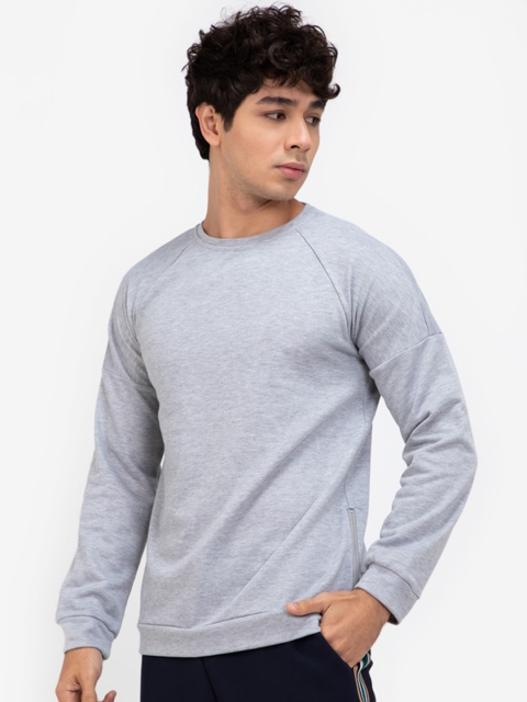 

ZALORA BASICS Men Grey Sweatshirt