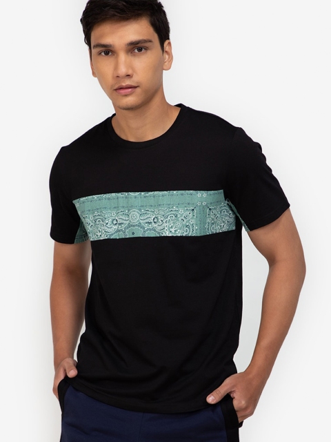 

ZALORA BASICS Men Blue Printed T-Shirt