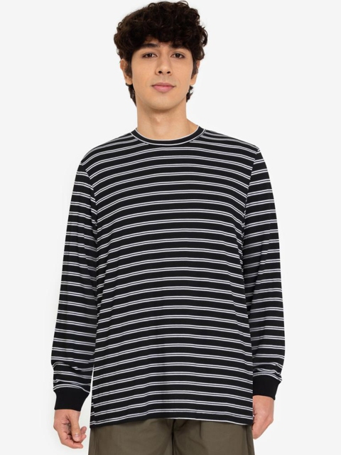 

ZALORA BASICS Men Multicoloured Striped T-Shirt, Multi