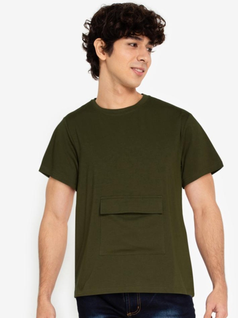 

Men Solid T-Shirt, Green