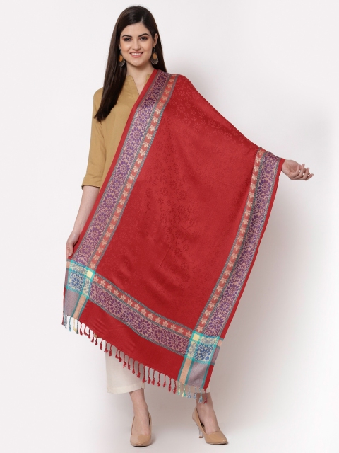 

KLOTTHE Women Red & Violet Stole