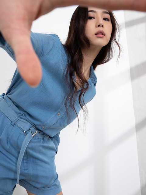 

ORIGIN BY ZALORA Women Blue Boyfriend Casual Shirt