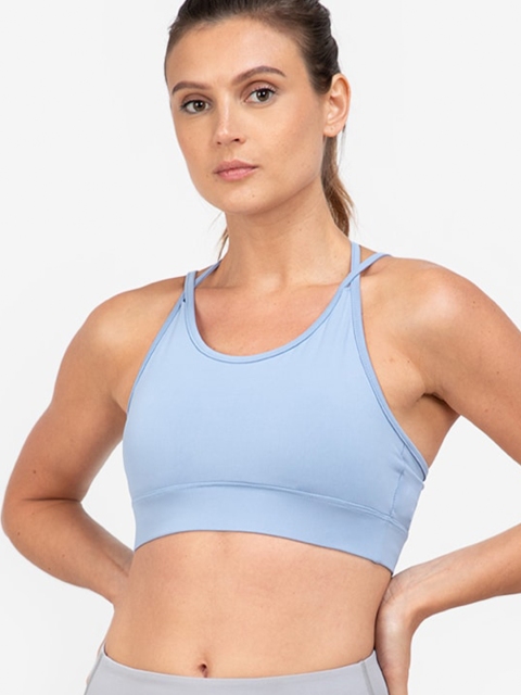 

ZALORA ACTIVE Blue Strappy Back Sports Bra - Lightly Padded