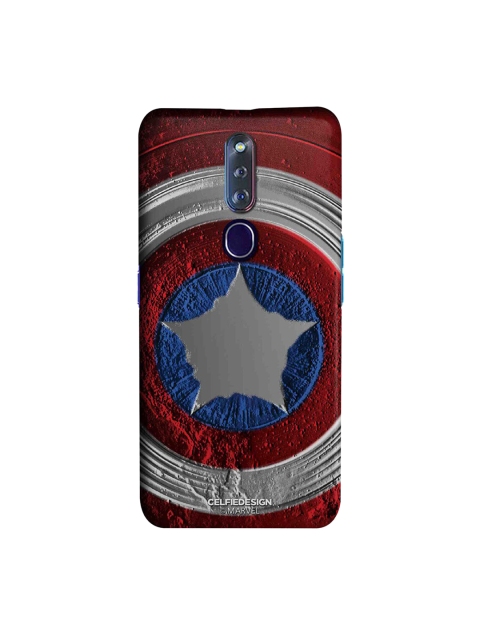 

CelfieDesign Red & Blue Stoned Shield Oppo F11 Pro Slim Back Case