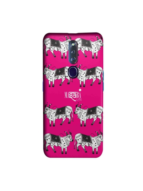 

CelfieDesign Pink & White Masaba Cow Print Oppo F11 Pro Slim Back Case