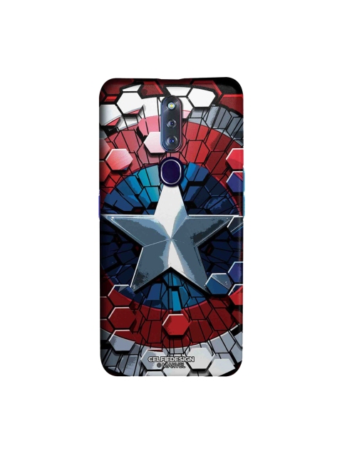 

CelfieDesign Black & Blue Hex Shield Oppo F11 Pro Slim Back Case