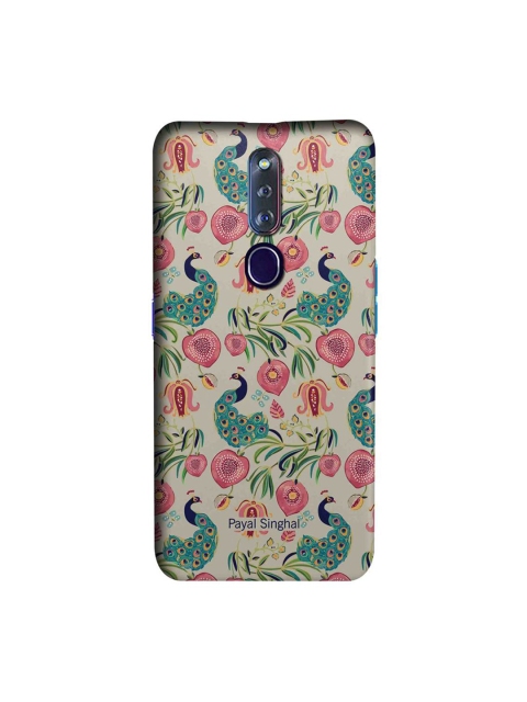 

CelfieDesign Beige & Green Payal Singhal Anaar & Mor Oppo F11 Pro Slim Back Case
