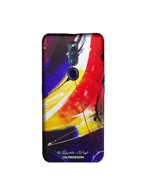 

CelfieDesign Red & Blue Abstract Printed Oppo F11 Pro Slim Back Case