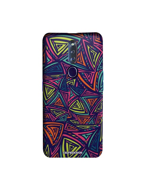 

CelfieDesign Black & Green Angles Oppo F11 Pro Slim Back Case