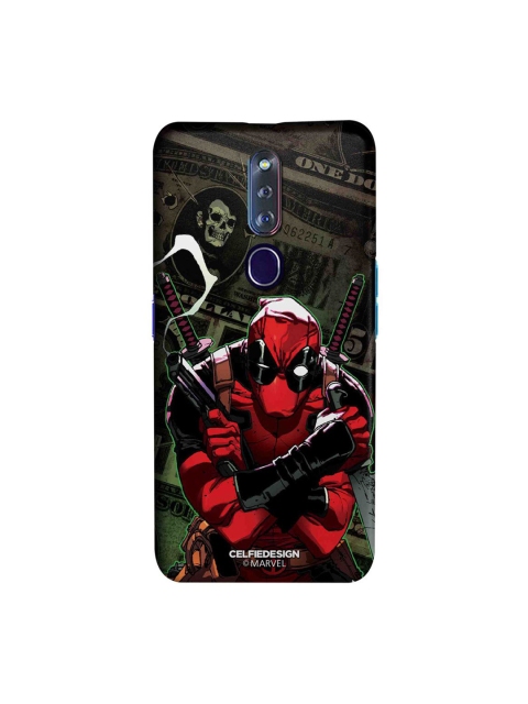 

CelfieDesign Black & Red Deadpool Dollar OPPO F11 Pro Slim Back Case