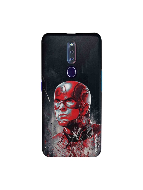 

CelfieDesign Black & Red Charcoal Art Captain America Oppo F11 Pro Slim Back Case