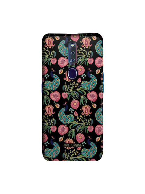 

CelfieDesign Black & Pink Payal Singhal Anaar & Mor Oppo F11 Pro Slim Back Case