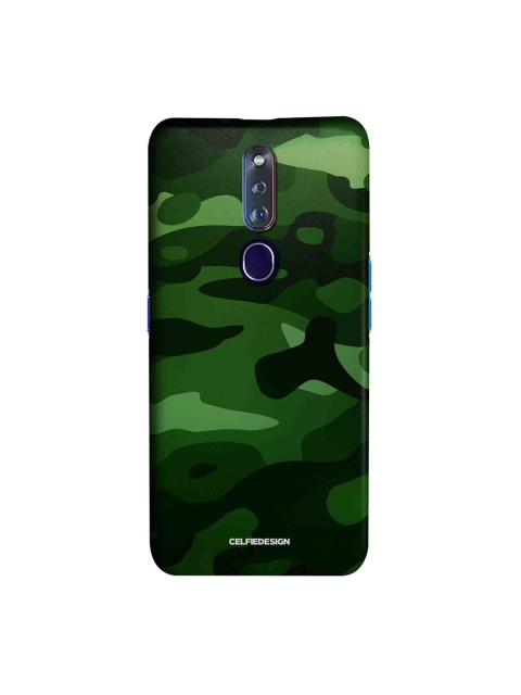 

CelfieDesign Green & Black Camouflage Printed Oppo F11 Pro Slim Back Case