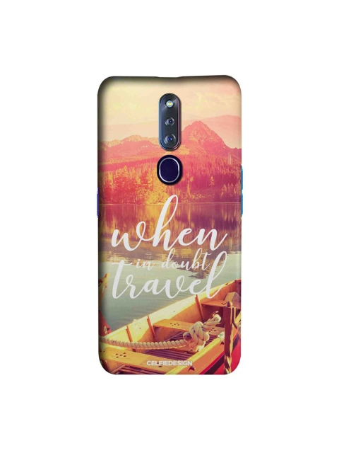 

CelfieDesign Red & Grey When in Doubt Travel Oppo F11 Pro Slim Back Case