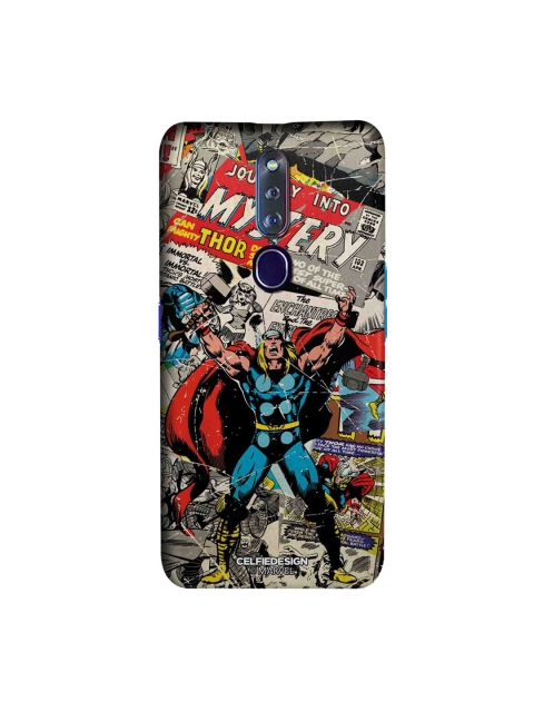 

CelfieDesign Multi Color Comic Thor Oppo F11 Pro Slim Back Case, Red