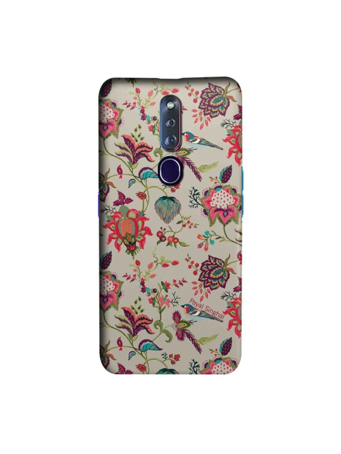 

CelfieDesign Beige & Red Payal Singhal Chidiya Beige Oppo F11 Pro Slim Back Case