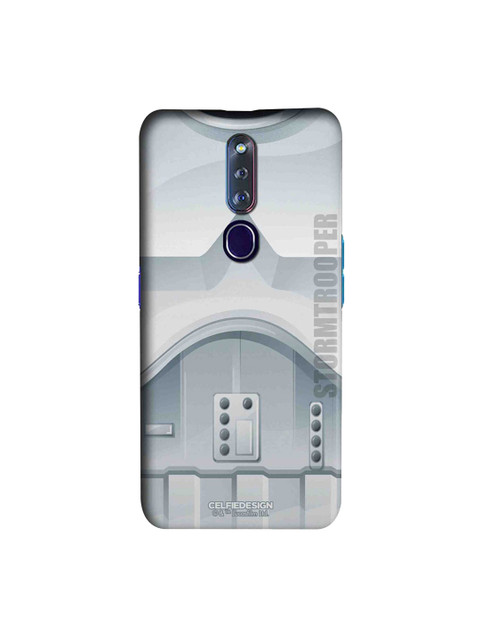 

CelfieDesign Grey & White Attire Trooper Oppo F11 Pro Slim Back Case