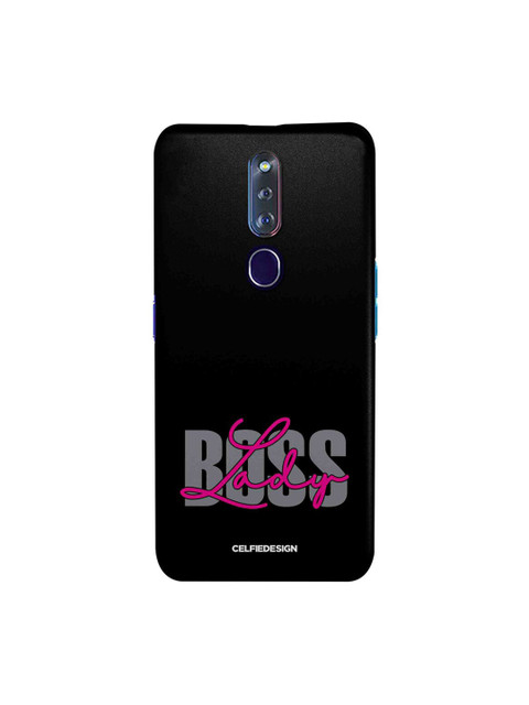 

CelfieDesign Black & Pink Boss Lady Bold Oppo F11 Pro Slim Back Case