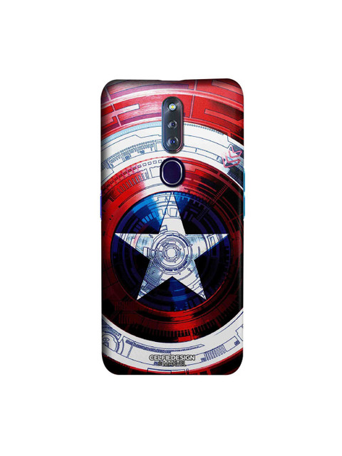 

CelfieDesign Red & Blue Captain America Shield Decoded Oppo F11 Pro Slim Back Case