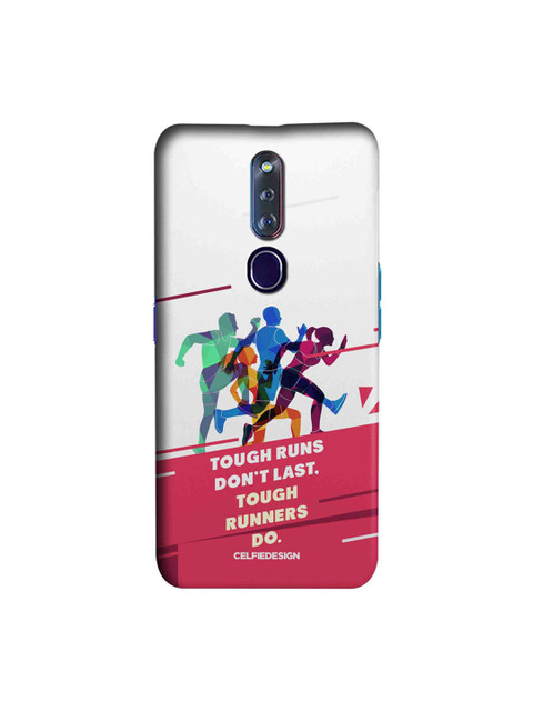 

CelfieDesign White & Pink Tough Runners Oppo F11 Pro Slim Back Case