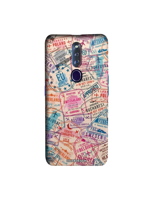 

CelfieDesign Beige & Blue Immigration Stamps Oppo F11 Pro Slim Back Case