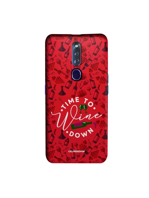 

CelfieDesign Red & Black Time To Wine Down Oppo F11 Pro Slim Back Case