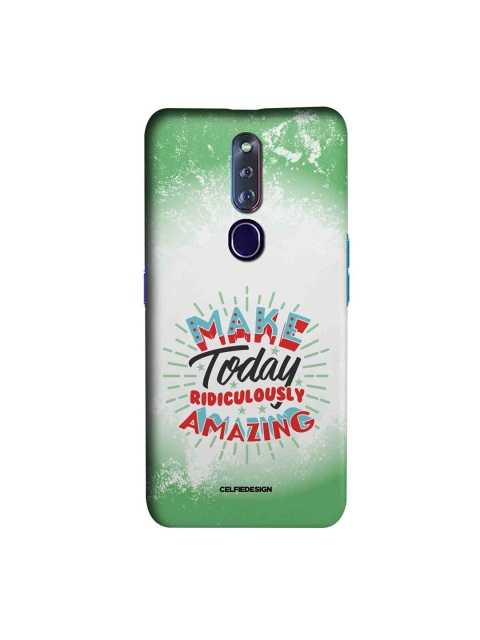 

CelfieDesign White & Green Ridiculously Amazing OPPO F11 Pro Slim Back Case