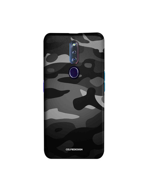 

CelfieDesign Black & Grey Camo Gunmetal Grey Oppo F11 Pro Slim Back Case