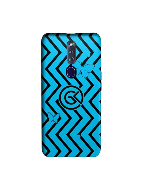 

CelfieDesign Blue & Black Bolt Oppo F11 Pro Slim Back Case