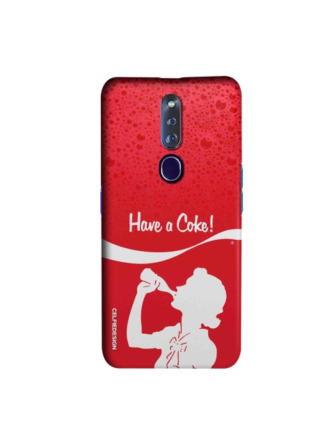 

CelfieDesign Red & White Have a Coke Girl Oppo F11 Pro Slim Back Case